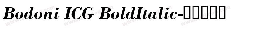 Bodoni ICG BoldItalic字体转换